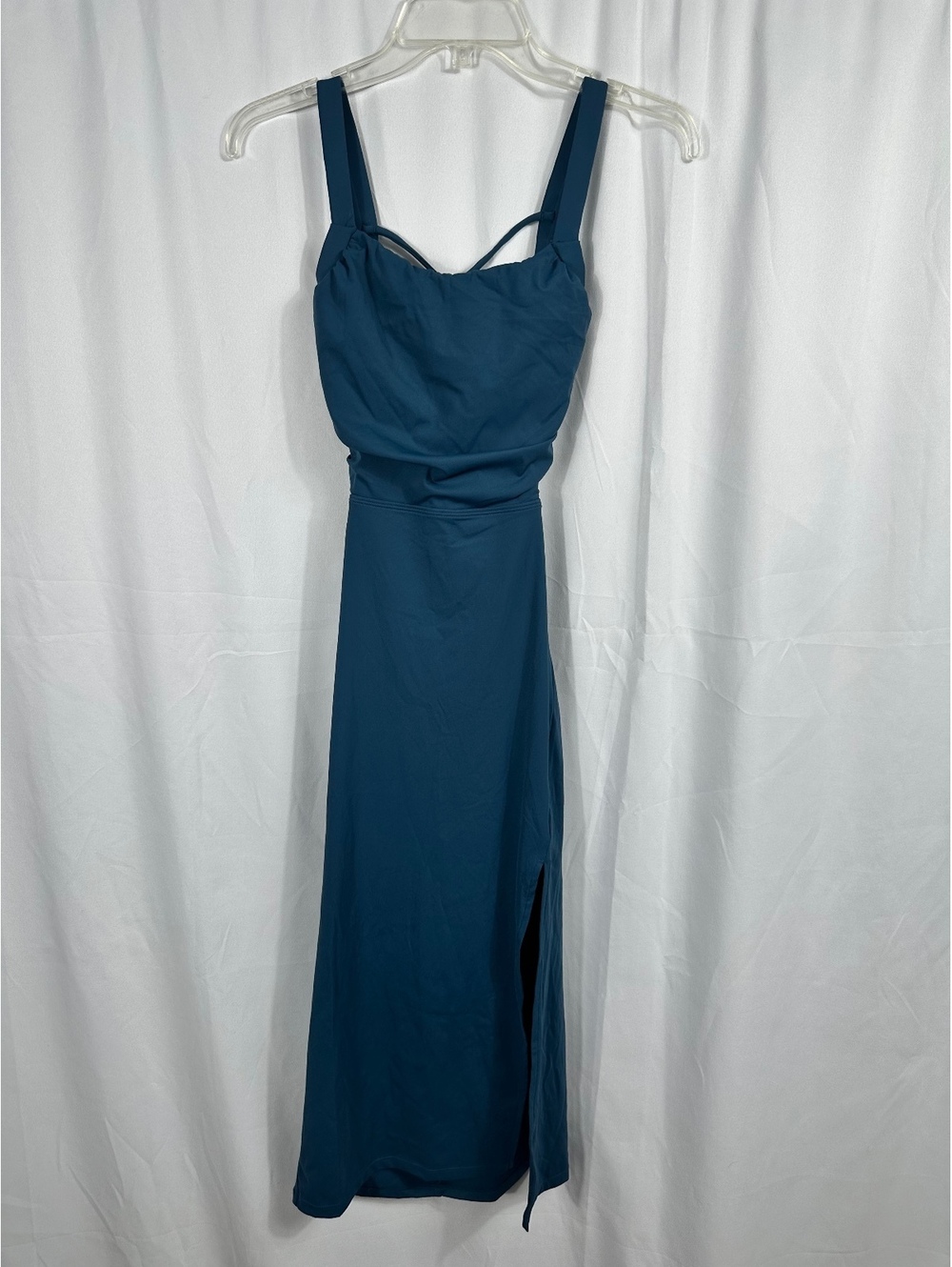 Halara Sleeveless Maxi Dress with Back Tie Detail and Side Slit Small